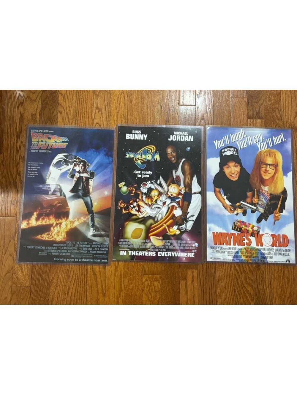 Vintage Lot 3 Space Jam-Waynes World-Back To The Future Posters Michael Jordan!!